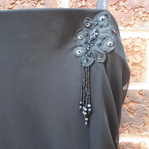 Algo Petite Black Strapless Floor Length Dress - Picture 3 of 4